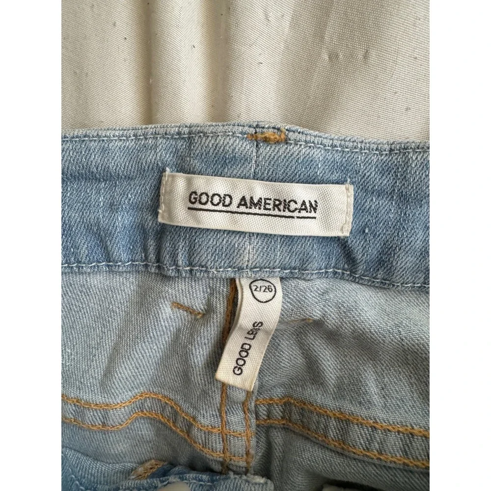 Good American Women's Blue‎ Good Legs Ripped Distressed Skinny Jeans Size 26